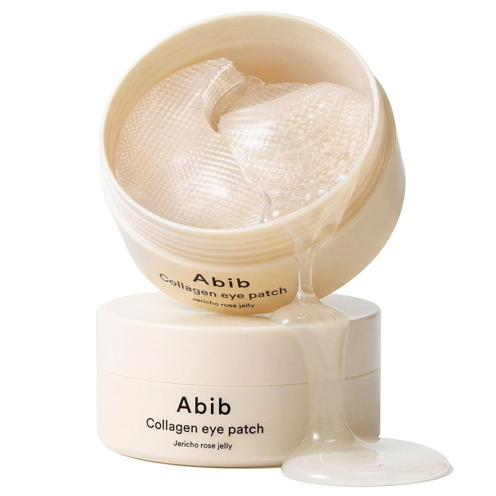 Abib Collagen Peptide Eye Patches for Wrinkles & Fine Line with Jericho Rose Jelly, 60 Count, Korean Skin Care